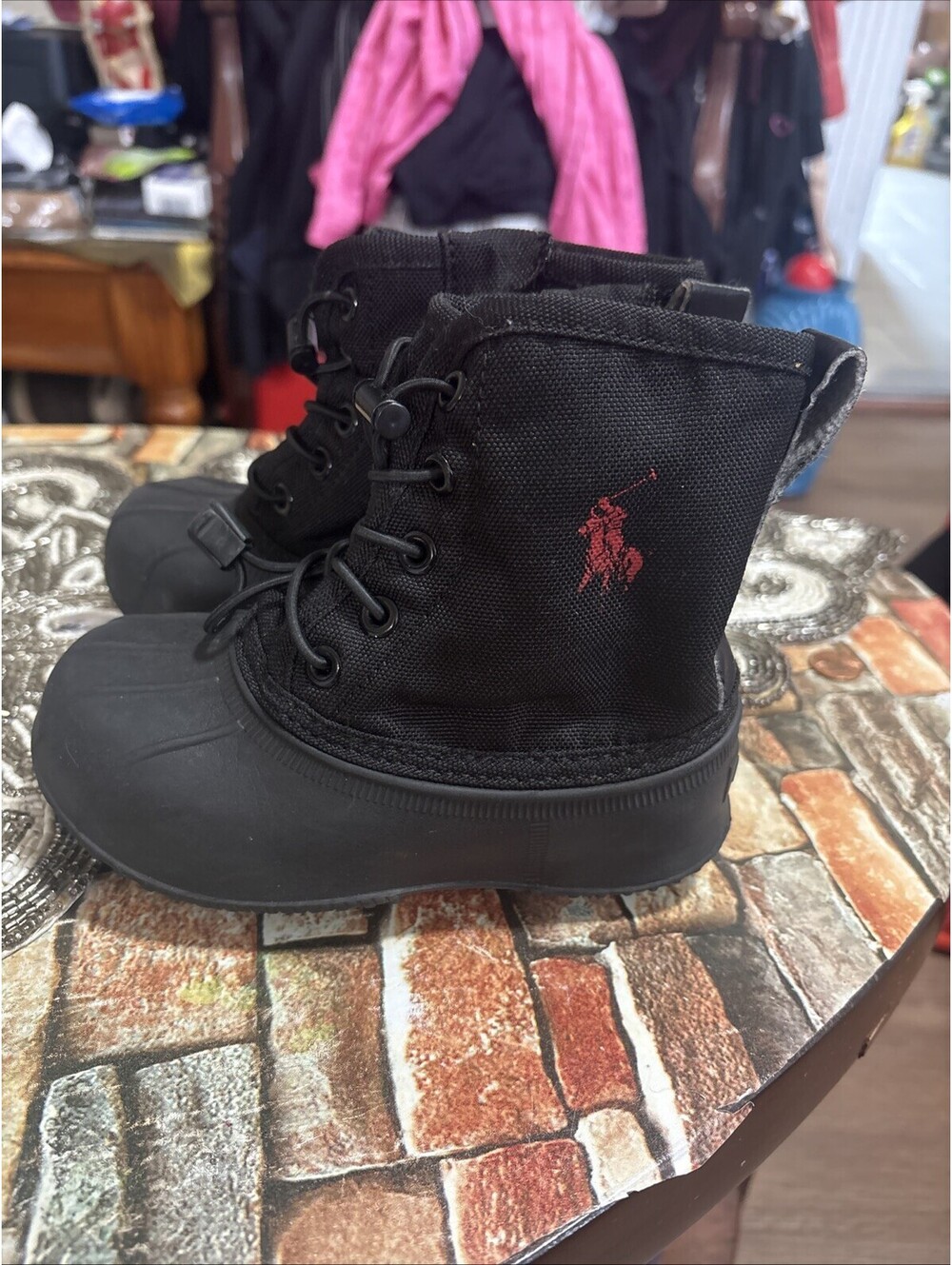 Polo Ralph Lauren Eisley Toddler Duck Boots Black Size 9